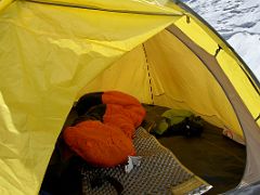 02A A look inside my comfortable tent at Ak-Sai Travel Lenin Peak Camp 2 5400m